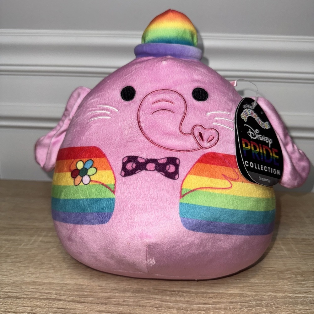 Squishmallow Bing Bong Disney 10"‎ UltraSoft Stuffed Pride Collection Plush NWT